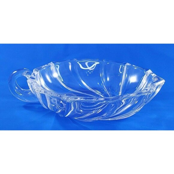 Val St Lambert Royal Swirl Nappy Candy Dish Bowl Belgium Signed - Picture 6 of 7